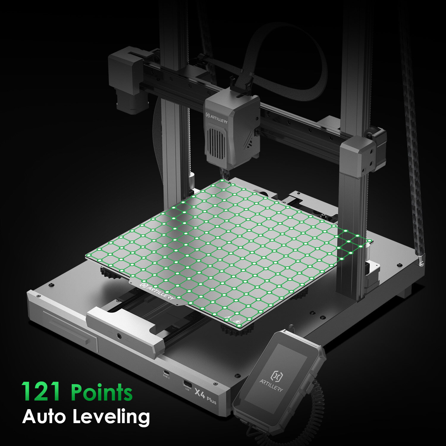 Artillery® SW X4 Plus High Speed 3D Printer 300*300*400mm Printing Area 4.3 inch Touchscreen 500mm/s